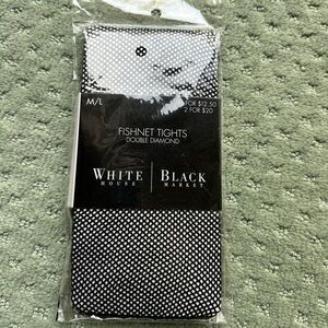 White House Black Market Fishnet Tights M/L NEW